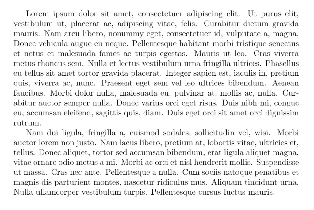 2 premiers paragraphes lipsum